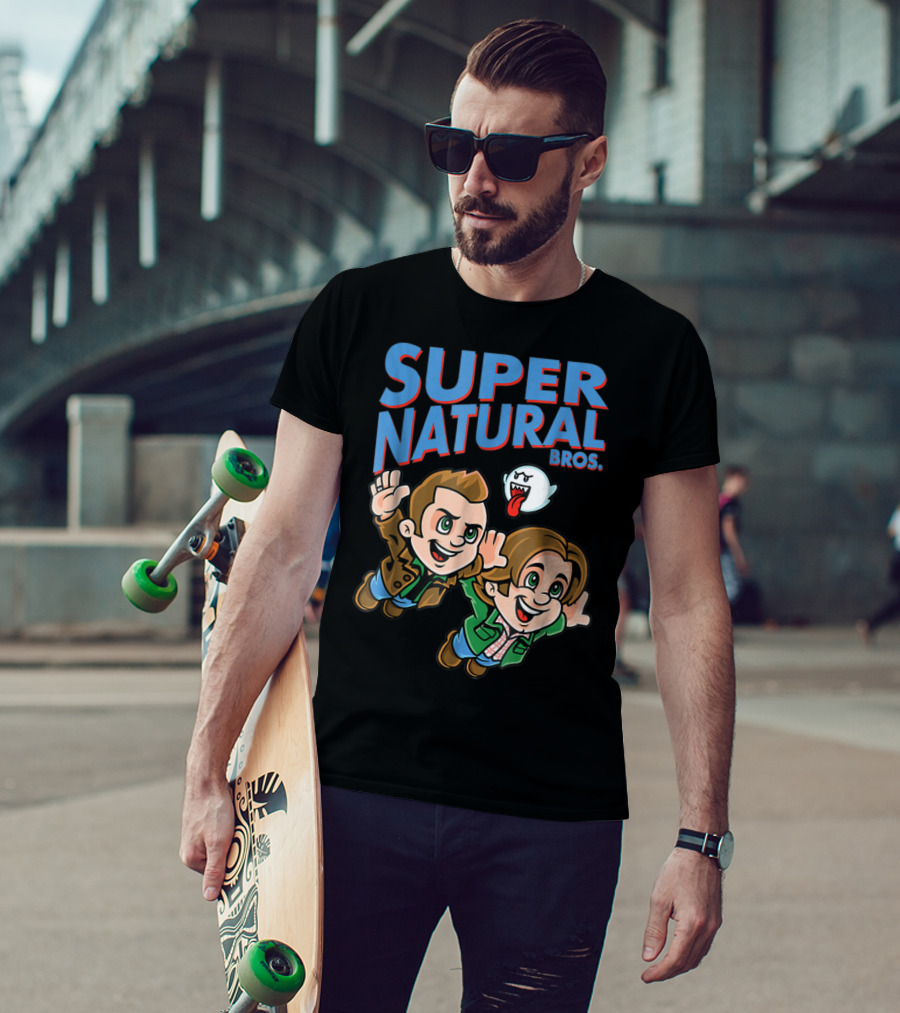 Supernatural Bros Funny Mashup With Ghost Character T-Shirt