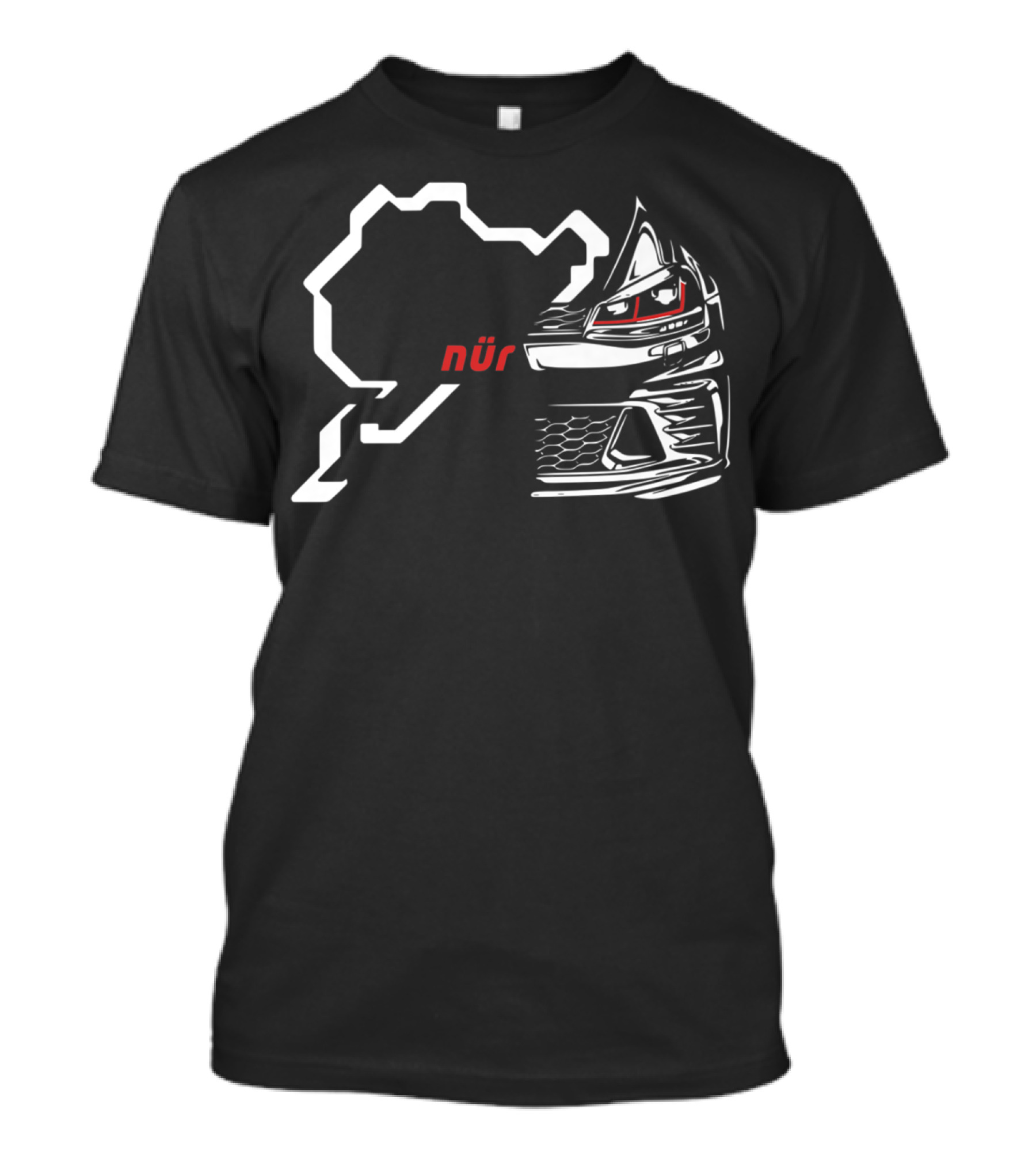 GTI Nürburgring Green Hell Racing Track Car Outline T-Shirt