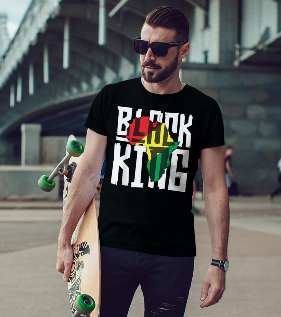 Black King Africa Tribal Men History Month T-Shirt