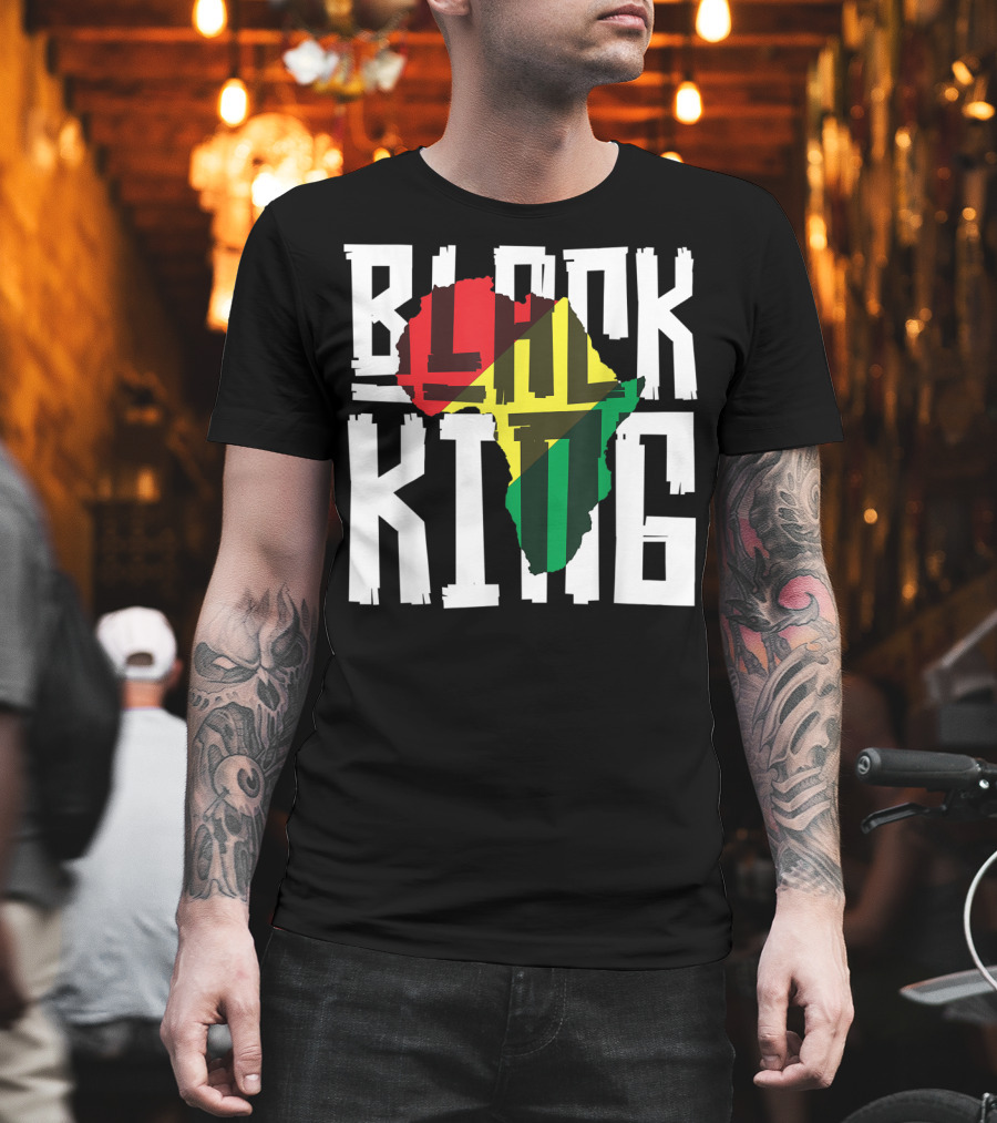 Black King Africa Tribal Men History Month T-Shirt