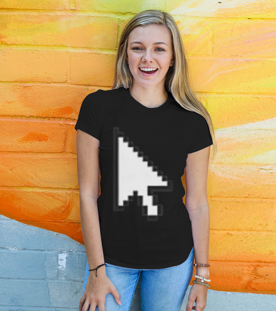 Pixelated White Arrow Cursor T-Shirt