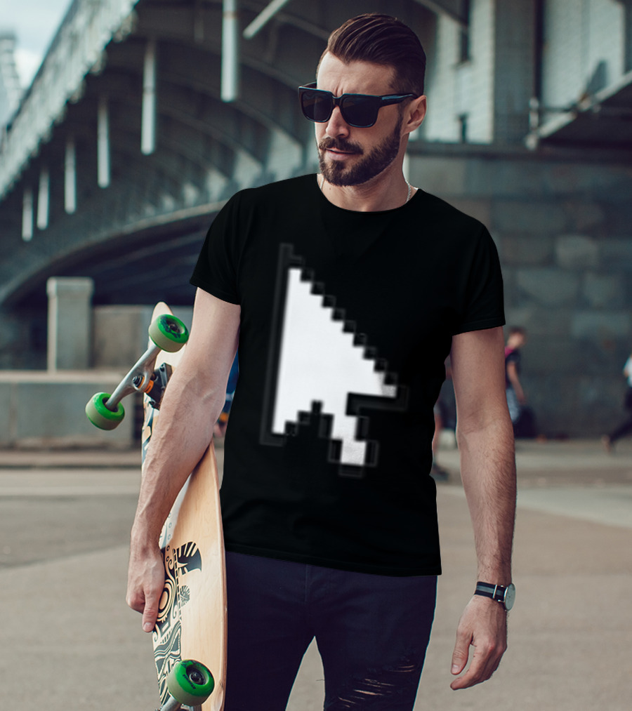 Pixelated White Arrow Cursor T-Shirt