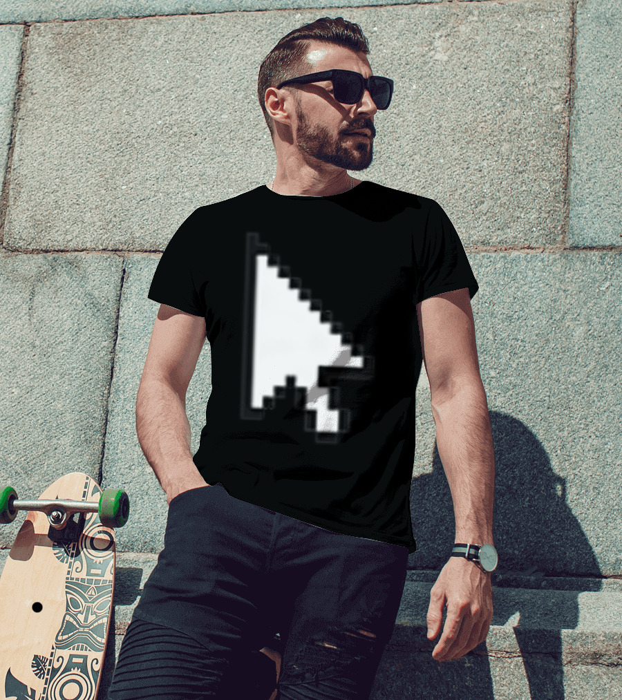 Pixelated White Arrow Cursor T-Shirt