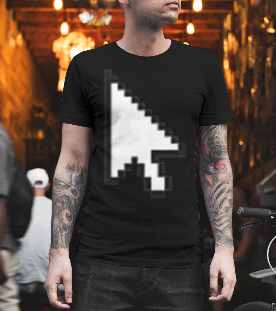 Pixelated White Arrow Cursor T-Shirt