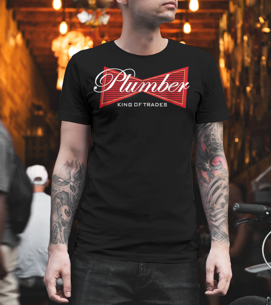 Plumber King of Trades Red Bowtie T-Shirt