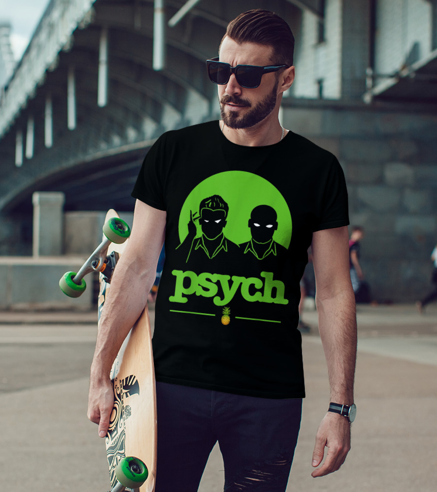 Psych Gus Shawn Spencer Funny Unique Pineapple T-Shirt
