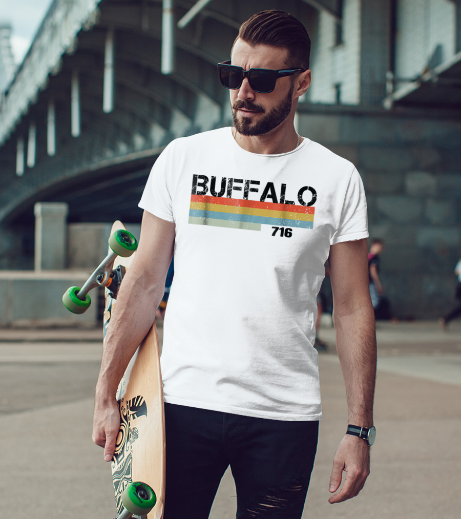 Buffalo 716 Vintage 1980s Striped T-Shirt