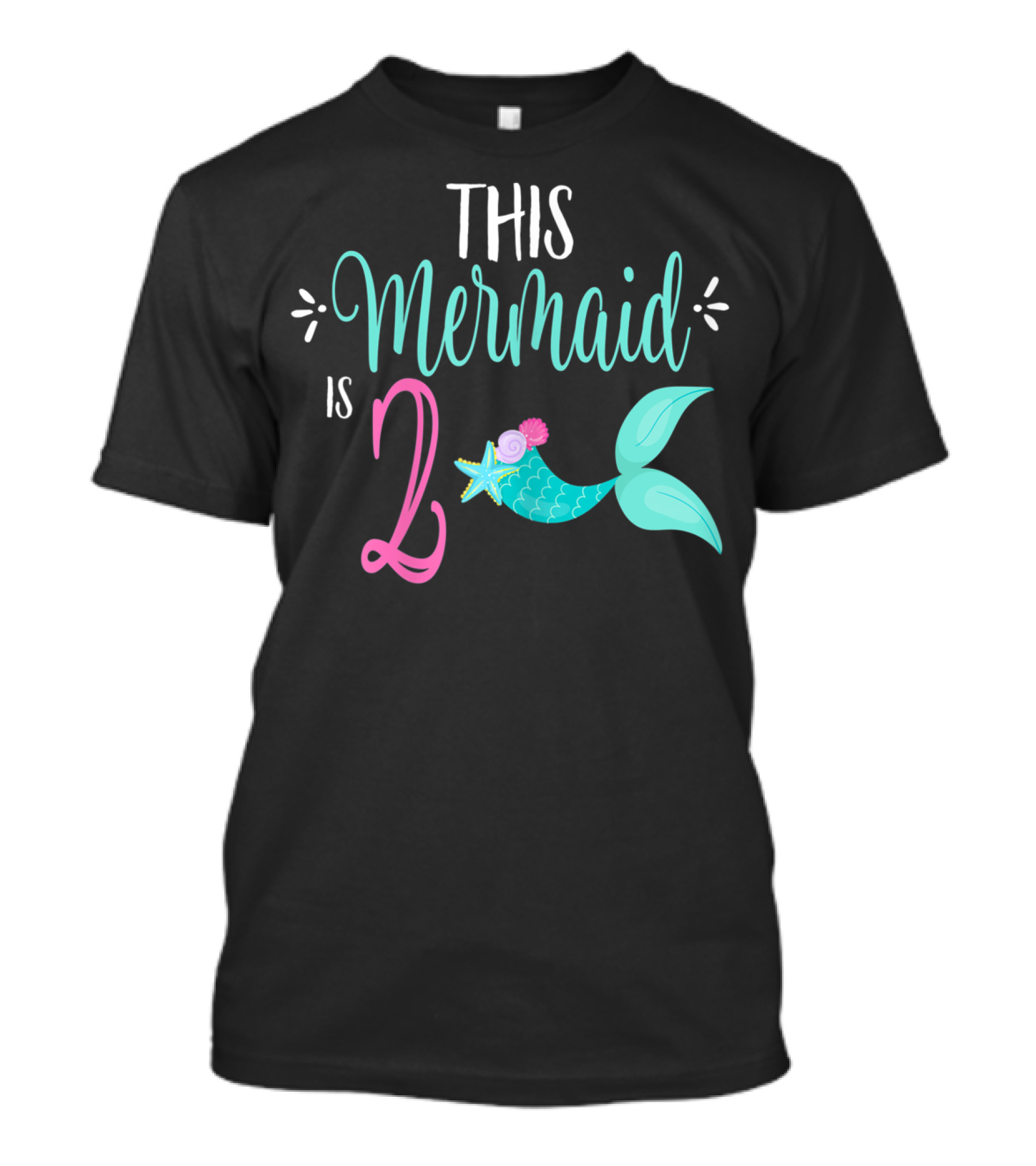 2nd Birthday Girl Party THIS MERMAID IS 2 T-Shirt