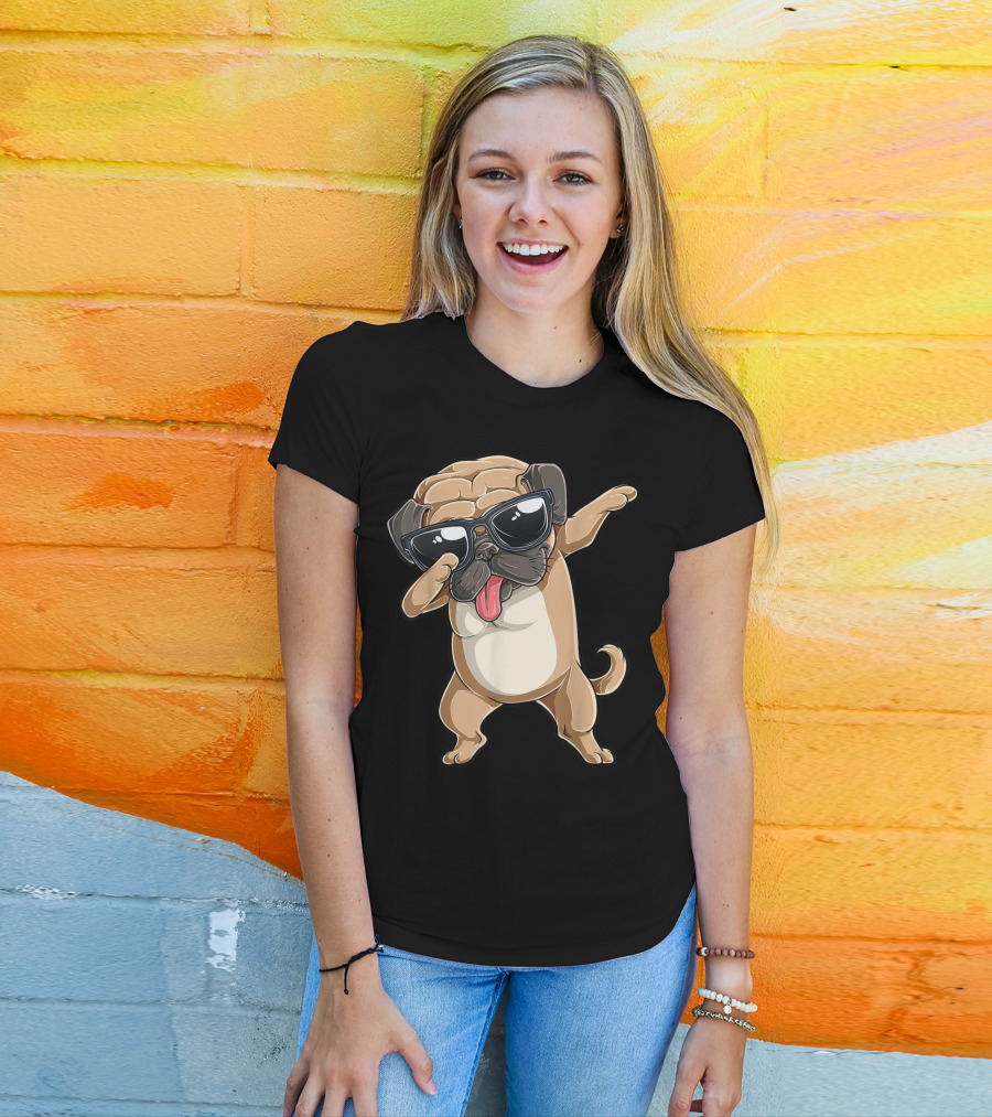 Dabbing Pug Dance Cool Puppy Lovers T-Shirt