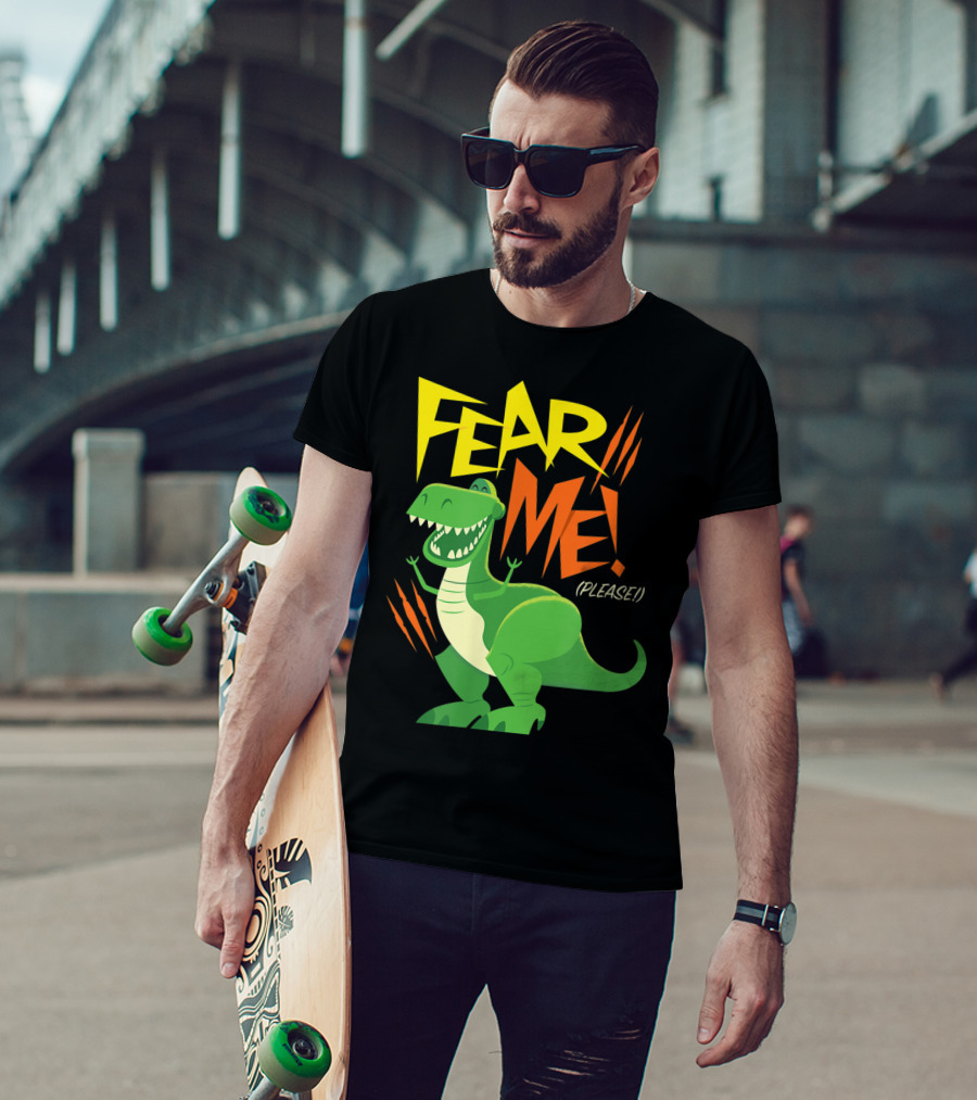 Disney Pixar Toy Story 4 Rex Fear Me Please Green Dinosaur Cartoon T-Shirt