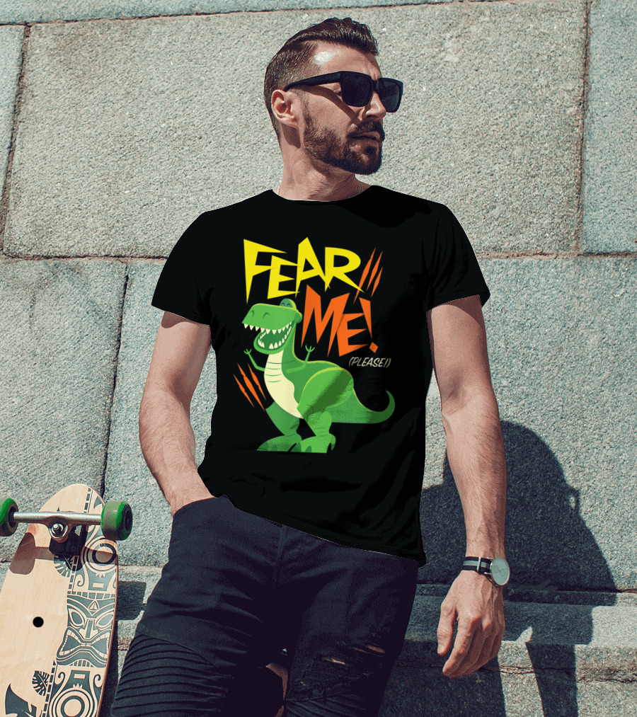 Disney Pixar Toy Story 4 Rex Fear Me Please Green Dinosaur Cartoon T-Shirt