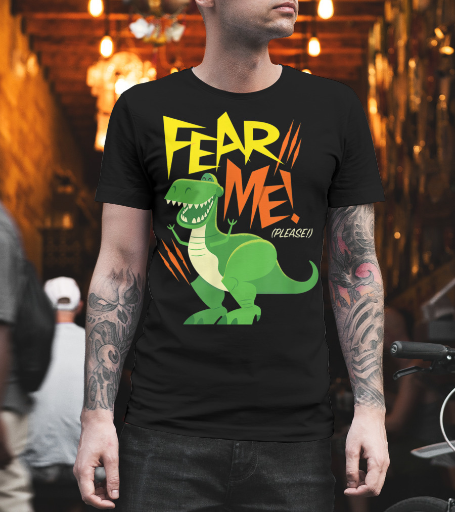 Disney Pixar Toy Story 4 Rex Fear Me Please Green Dinosaur Cartoon T-Shirt