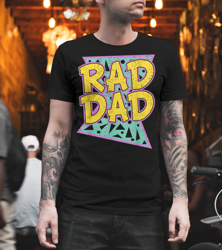 Rad Dad 80s Retro Style Father's Day T-Shirt
