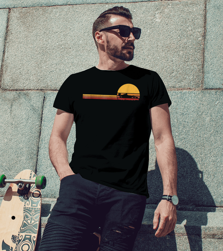 70s Vintage Formula Racing Retro Sunset T-Shirt