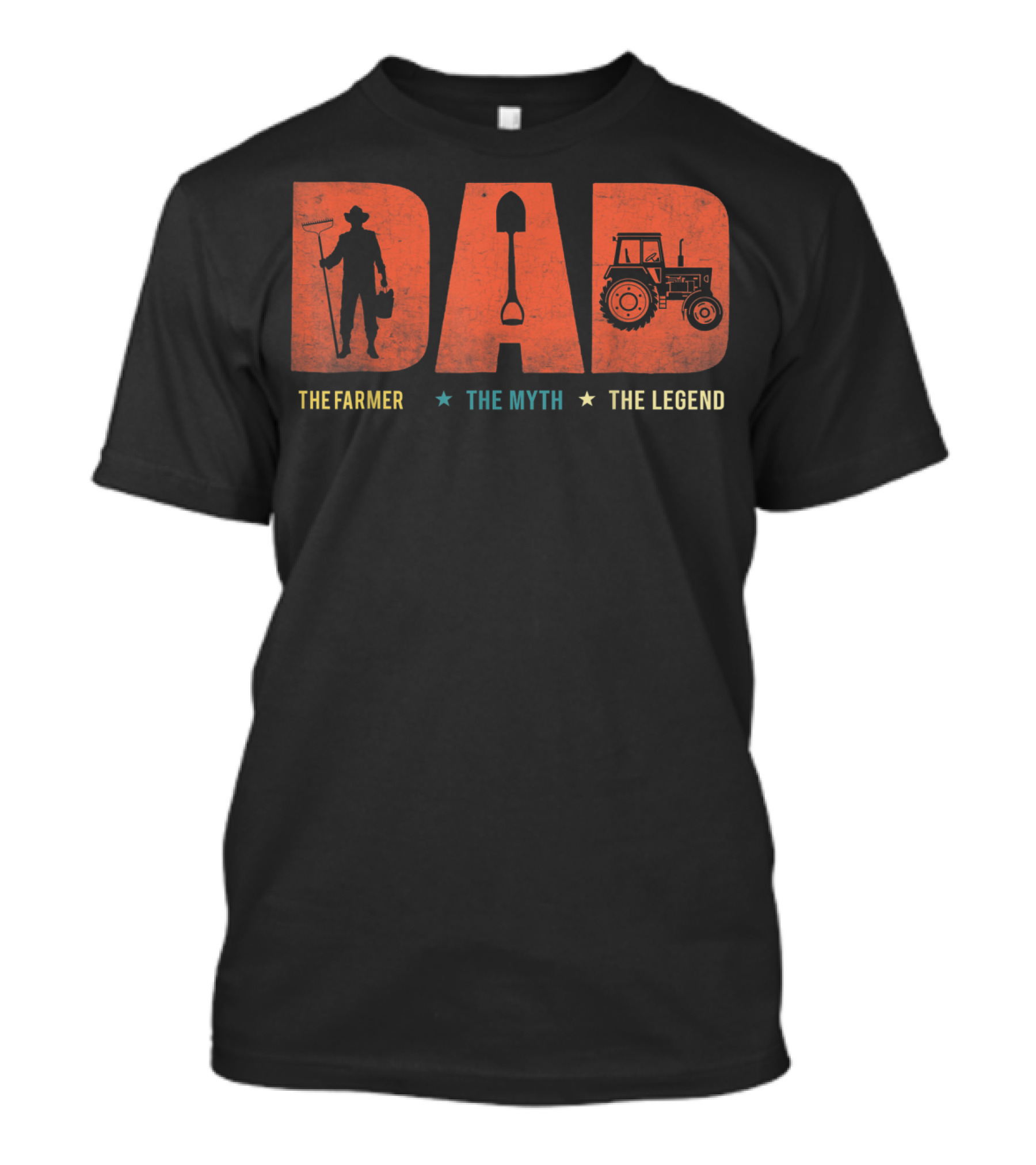 Dad The Farmer Tractor Myth Legend Father T-Shirt