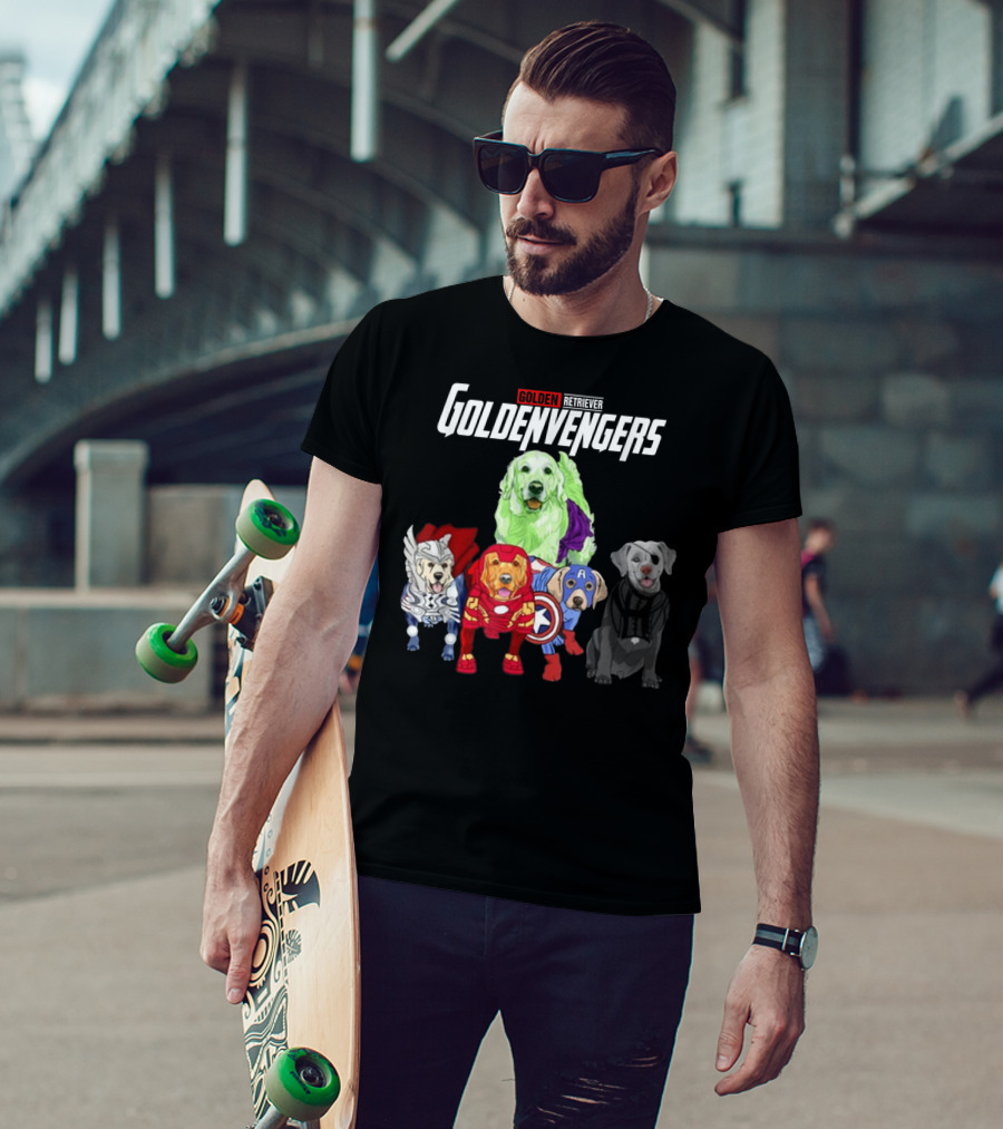 Goldenvengers Golden Retriever Avengers Dogs T-Shirt