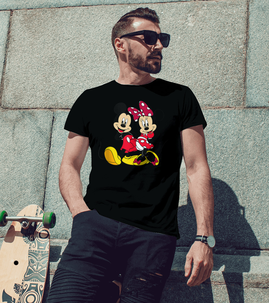 Disney Big Mickey Mouse And Minnie Mouse Classic T-Shirt