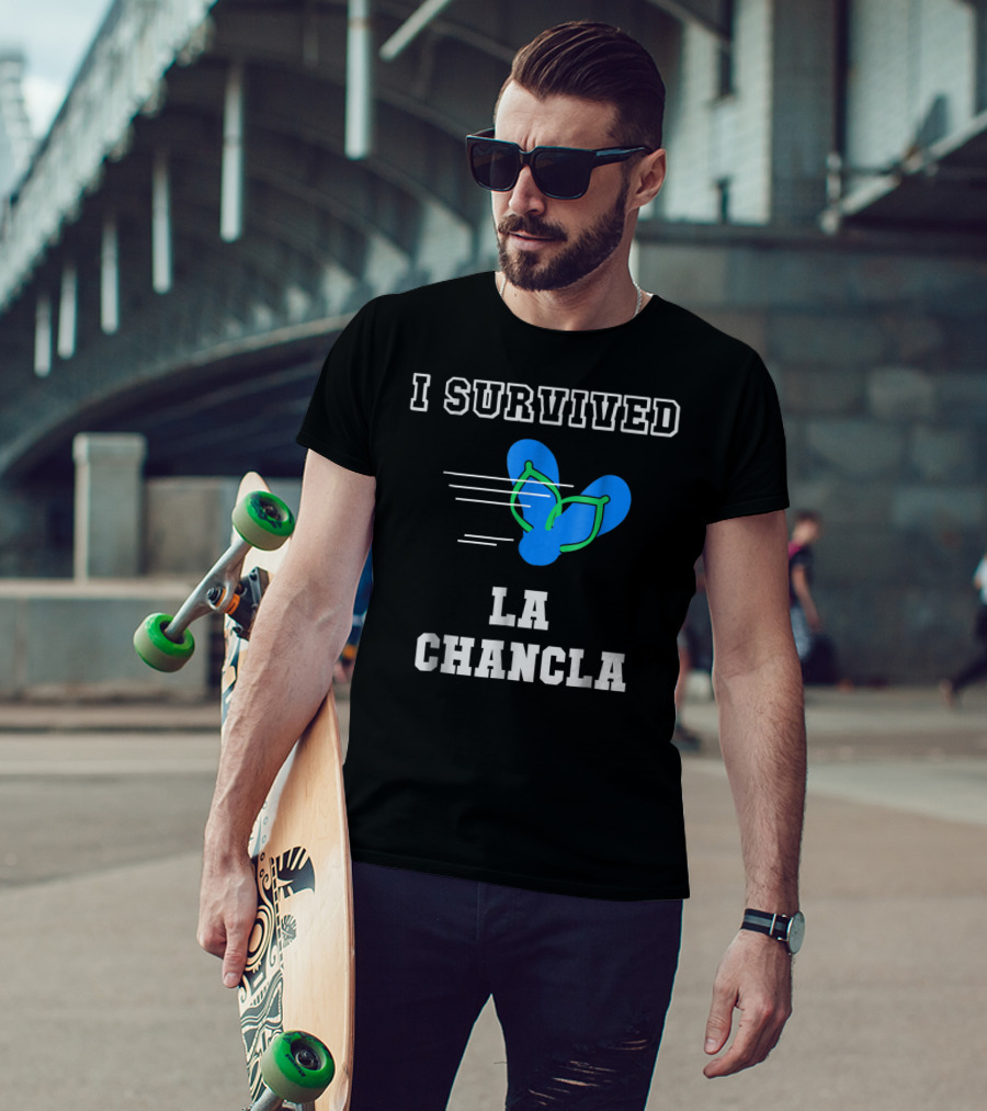 I Survived La Chancla Funny Mexican Popular Humor Flip Flop T-Shirt