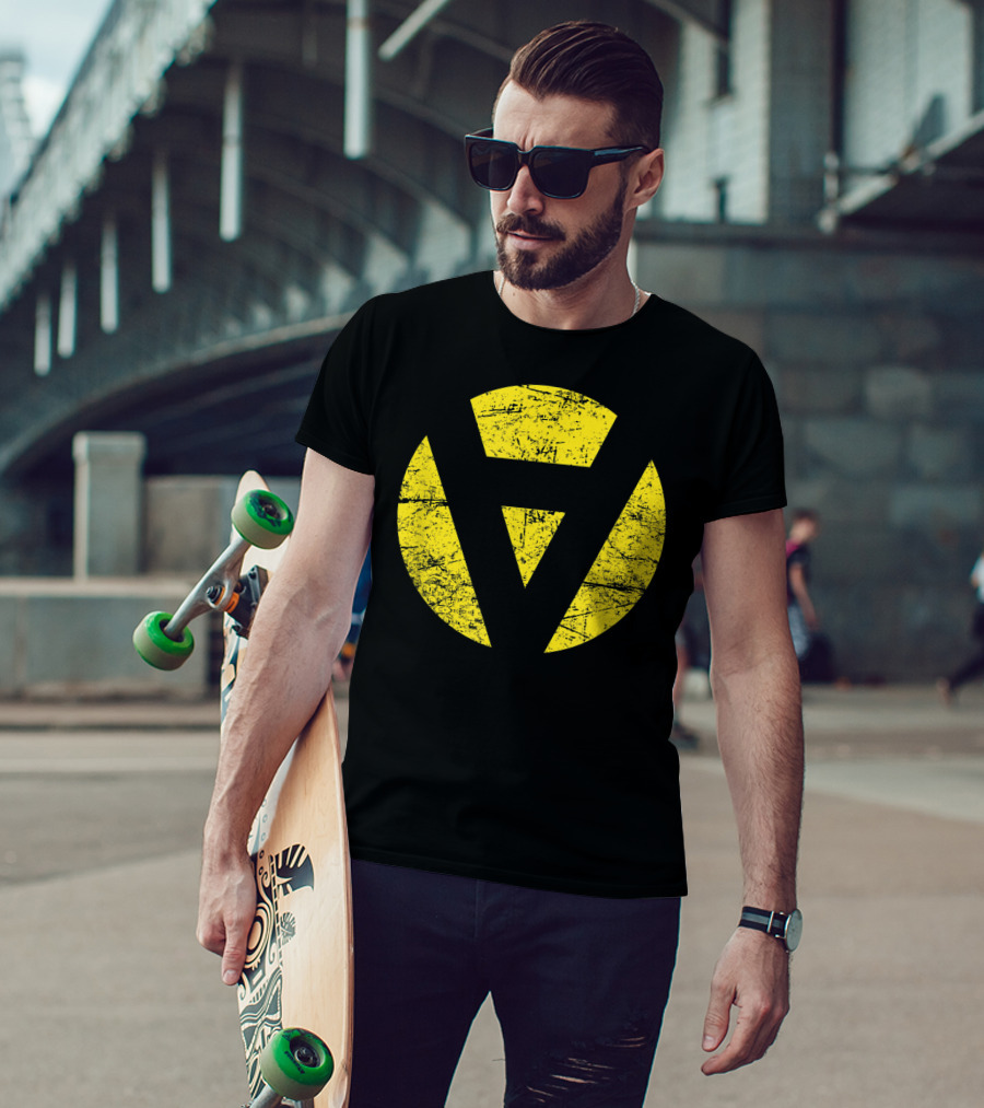 AnCap Libertarian Voluntarism Distressed Yellow T-Shirt