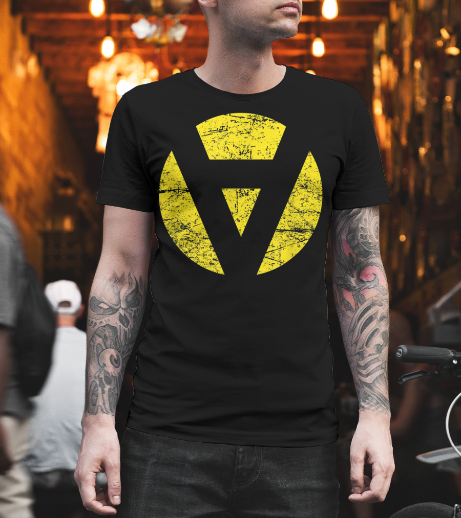 AnCap Libertarian Voluntarism Distressed Yellow T-Shirt