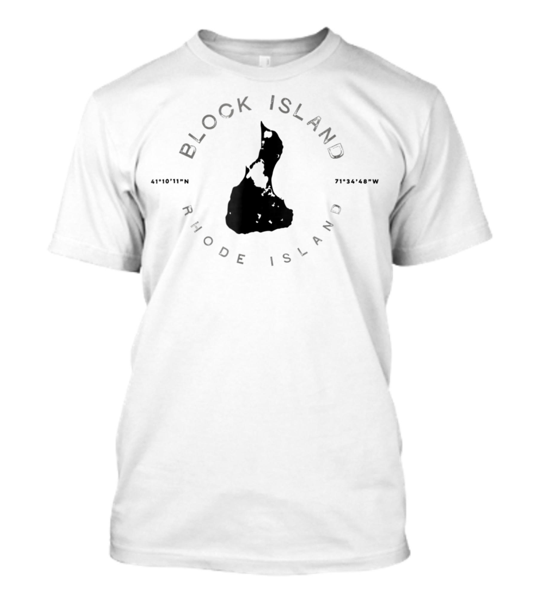 Block Island Rhode Island 41°10'11N 71°34'48W T-Shirt