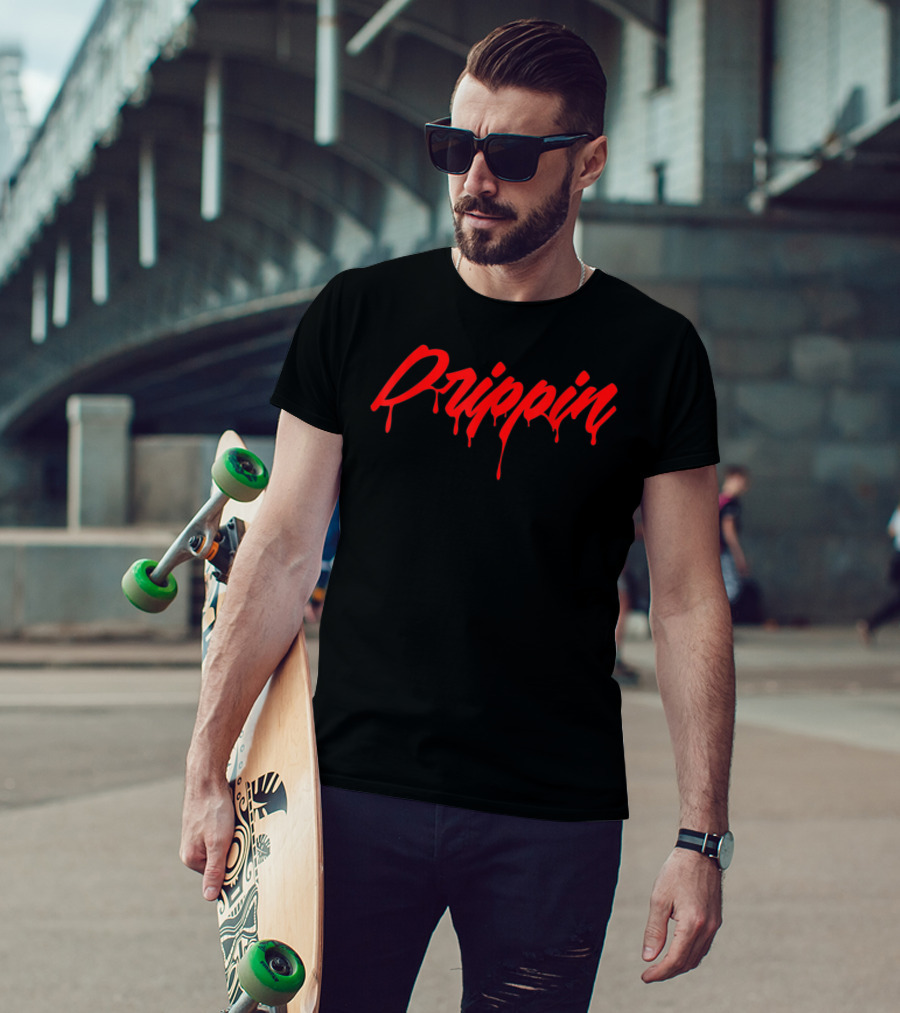 Drippin Trendy Urban Wear Drippin In Finesse Red Drip T-Shirt