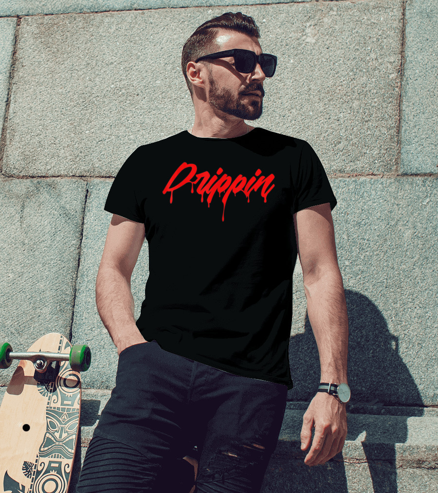 Drippin Trendy Urban Wear Drippin In Finesse Red Drip T-Shirt