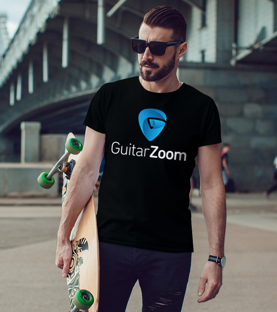 GuitarZoom Pick Pocket Guitar Players Emblem T-Shirt