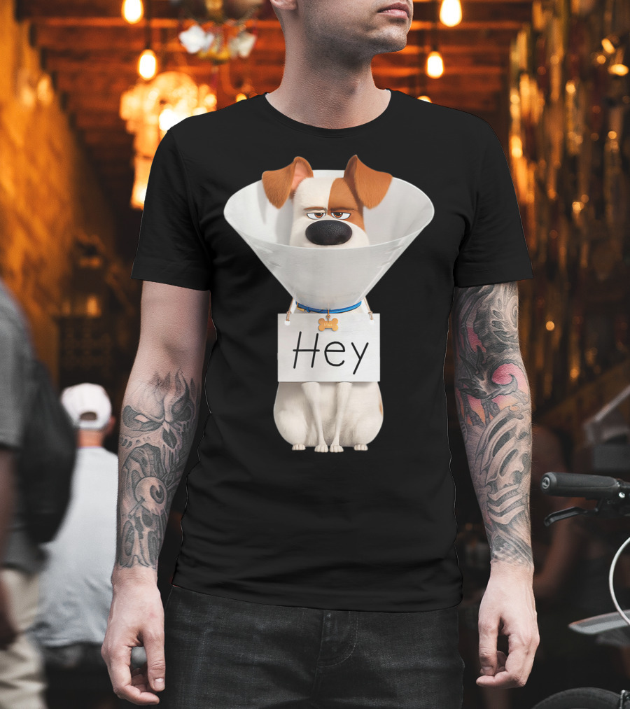 Hey Max Dog Cone Humor T-Shirt
