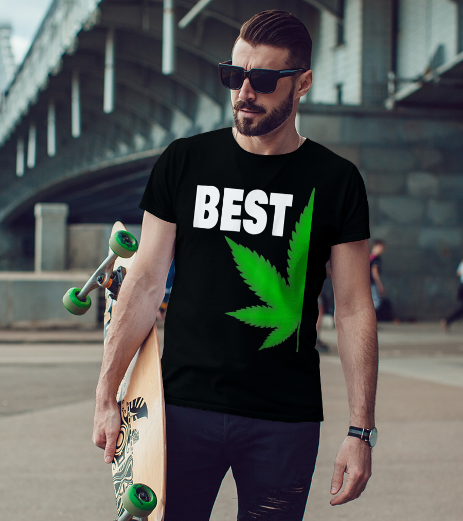 Couple Matching Best Buds BFF Marijuana Leaf Best T-Shirt