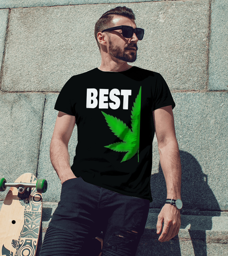 Couple Matching Best Buds BFF Marijuana Leaf Best T-Shirt