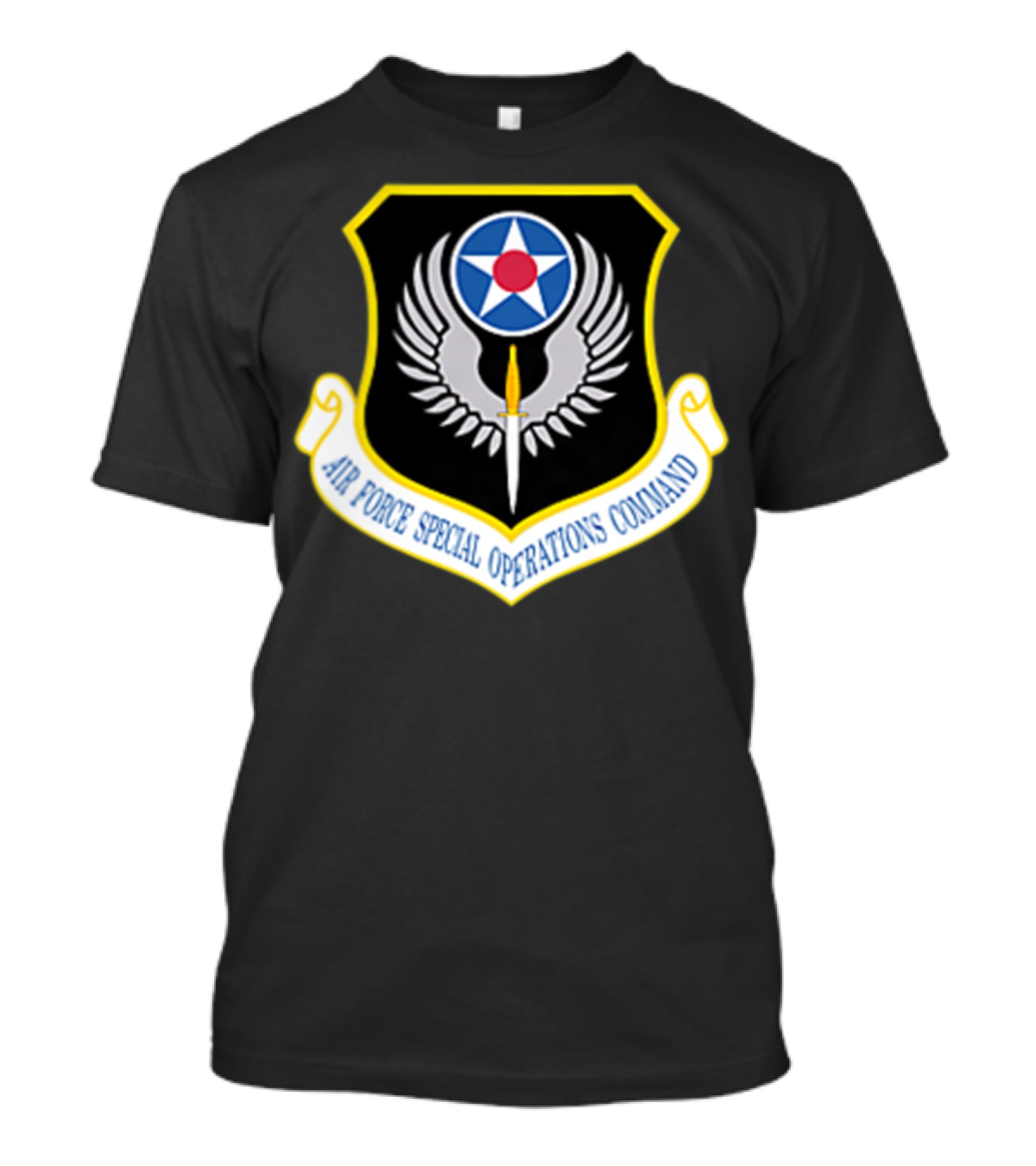 Air Force Special Operations Command AFSOC Wings And Sword Emblem T-Shirt