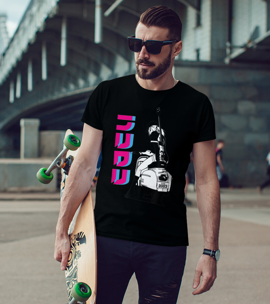 FLCL Fooly Cooly Vespa Rider With Guitar 2003 T-Shirt