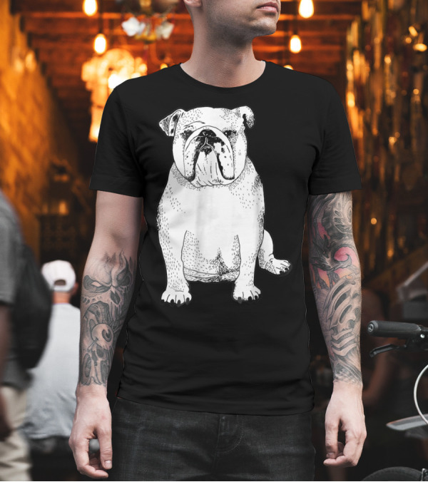 English Bulldog Dog Lover Owner Art Sketch T-Shirt English Bulldog Dog Lover Owner Art Sketch T-Shirt