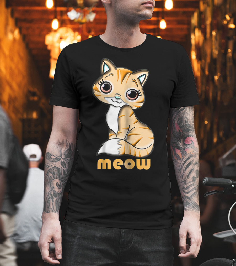 Meow Cutie Cat Adorable Feline T-Shirt