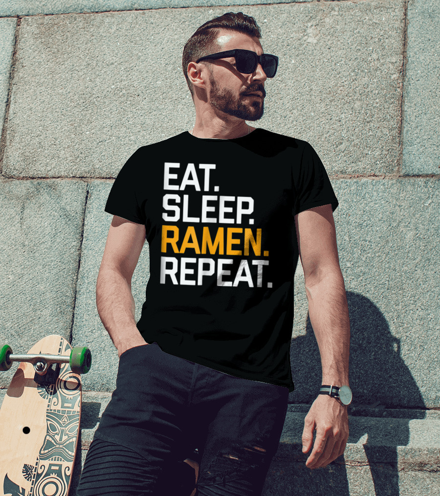Eat Sleep Ramen Repeat Funny Foodie Noodles Asian T-Shirt