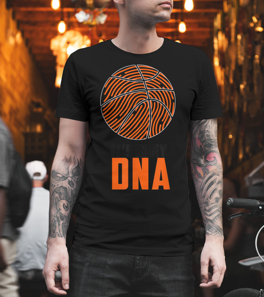 It's In My DNA Basketball Fingerprint Circle T-Shirt