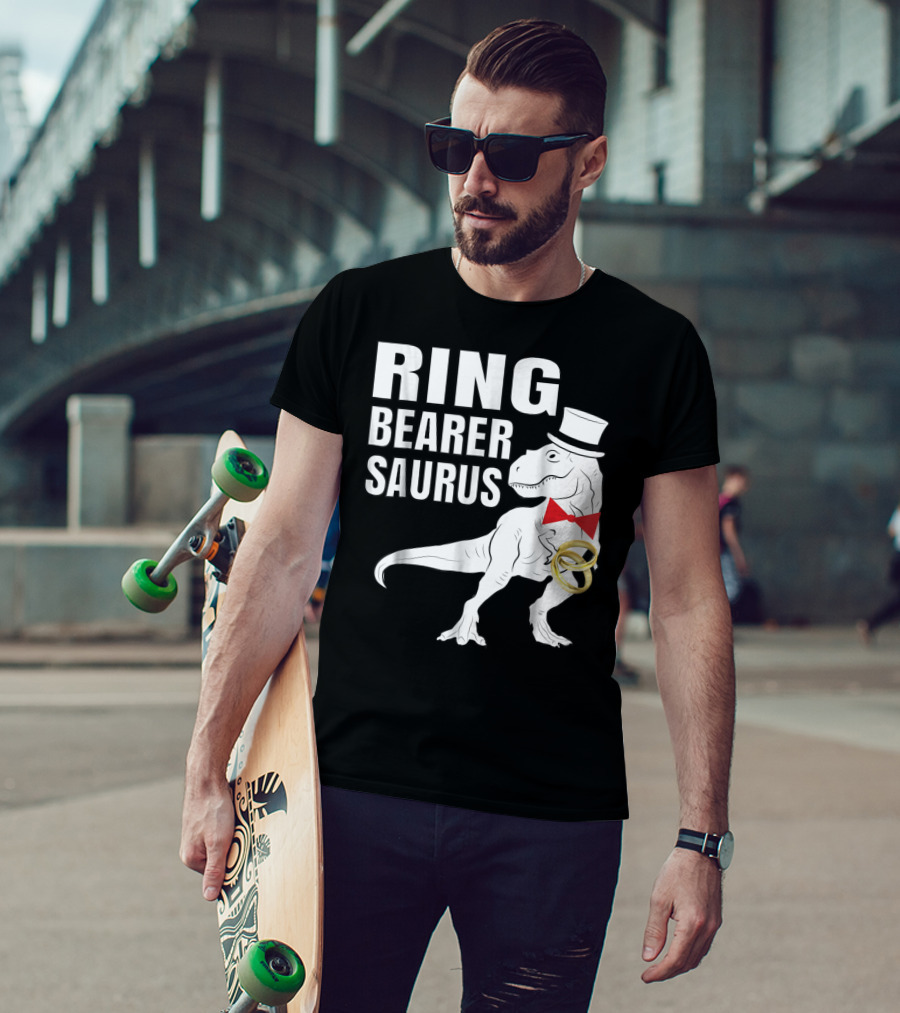 Ring Bearer Saurus Dinosaur Rex Wedding Party T-Shirt