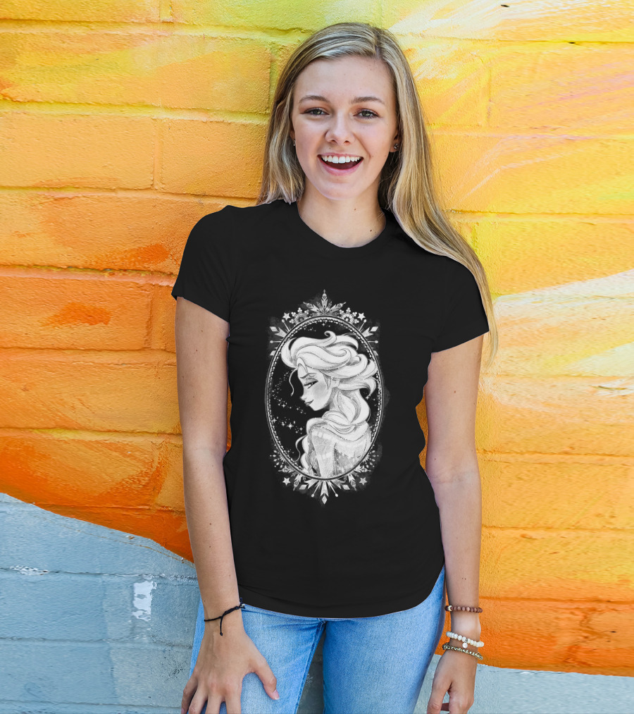 Frozen Elsa Sketch Snowflakes Disney T-Shirt