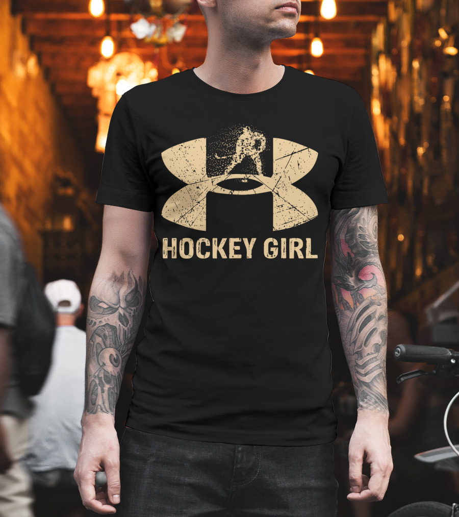 Hockey Girl Under Armour Style T-Shirt