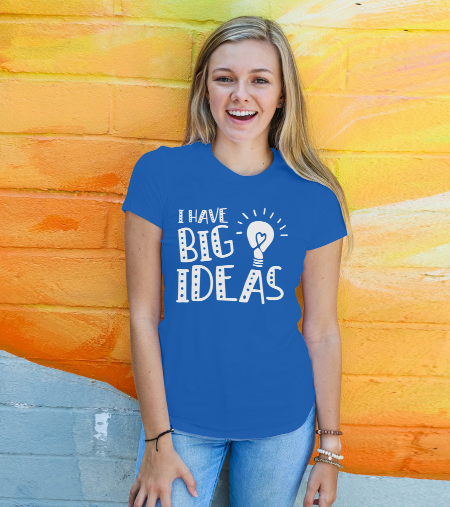 I HAVE BIG IDEAS Light Bulb Heart T-Shirt