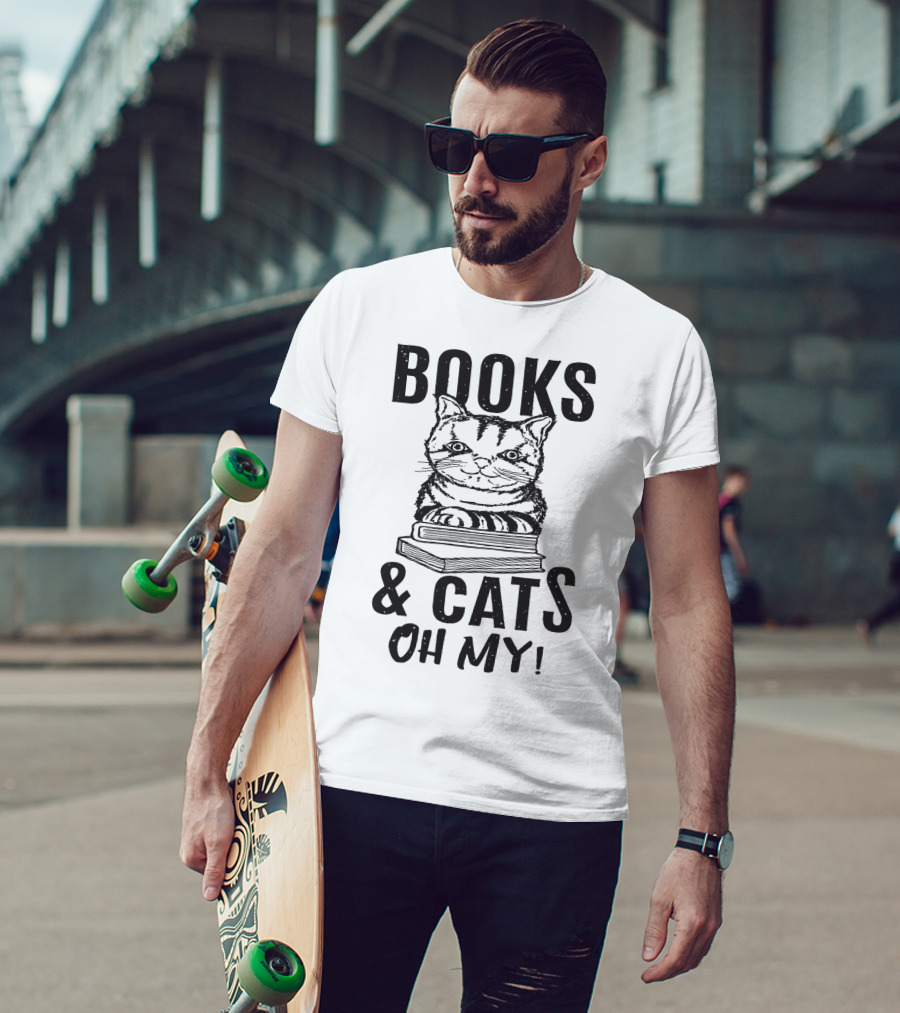 BOOKS And CATS OH MY T-Shirt