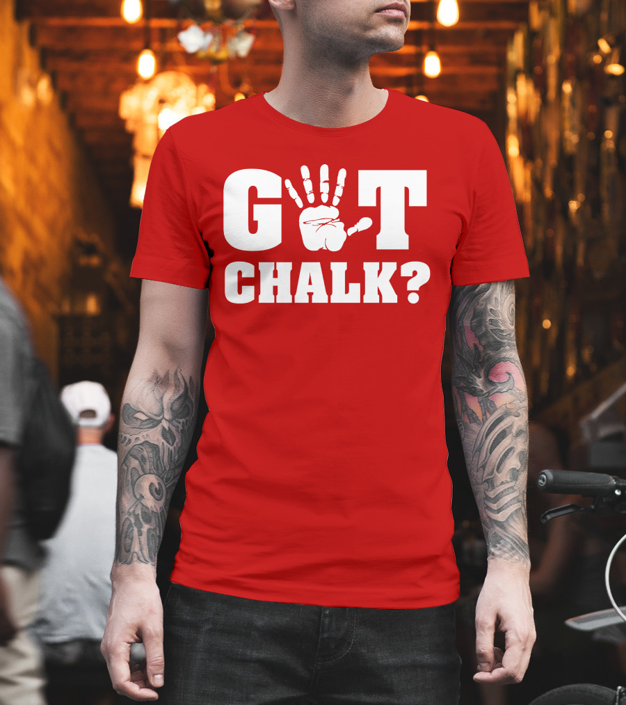 Got Chalk Question Handprint Motif T-Shirt
