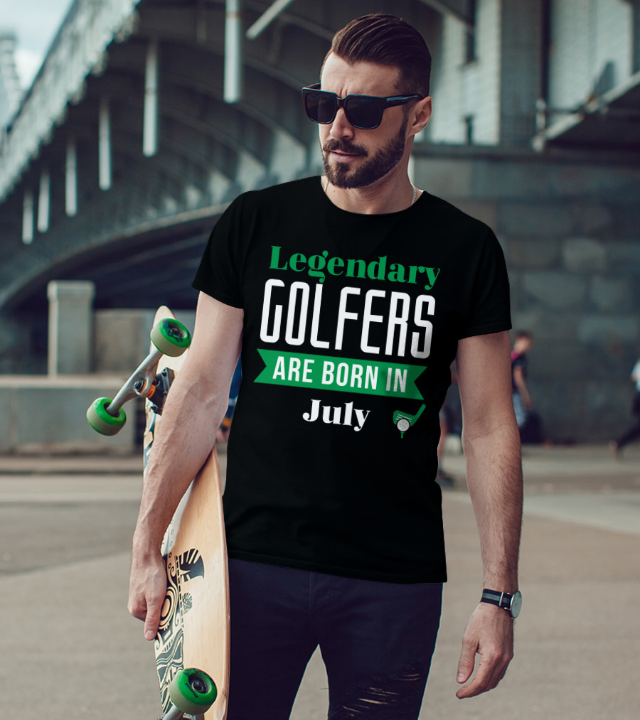 Legendary Golfers Born In July With Golf Club And Ball T-Shirt
