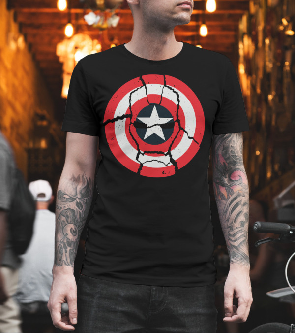 Cracked Star Shield Casualties T-Shirt Cracked Star Shield Casualties T-Shirt