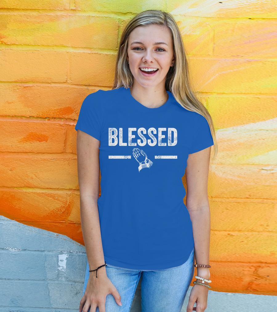 Blessed Praying Hands Christian Faith T-Shirt