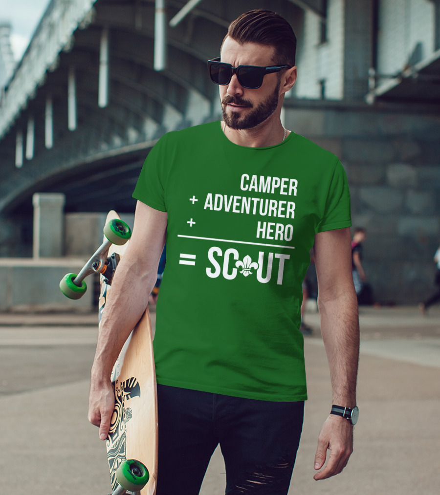 Camper Adventurer Hero Scout Fleur-de-Lis T-Shirt