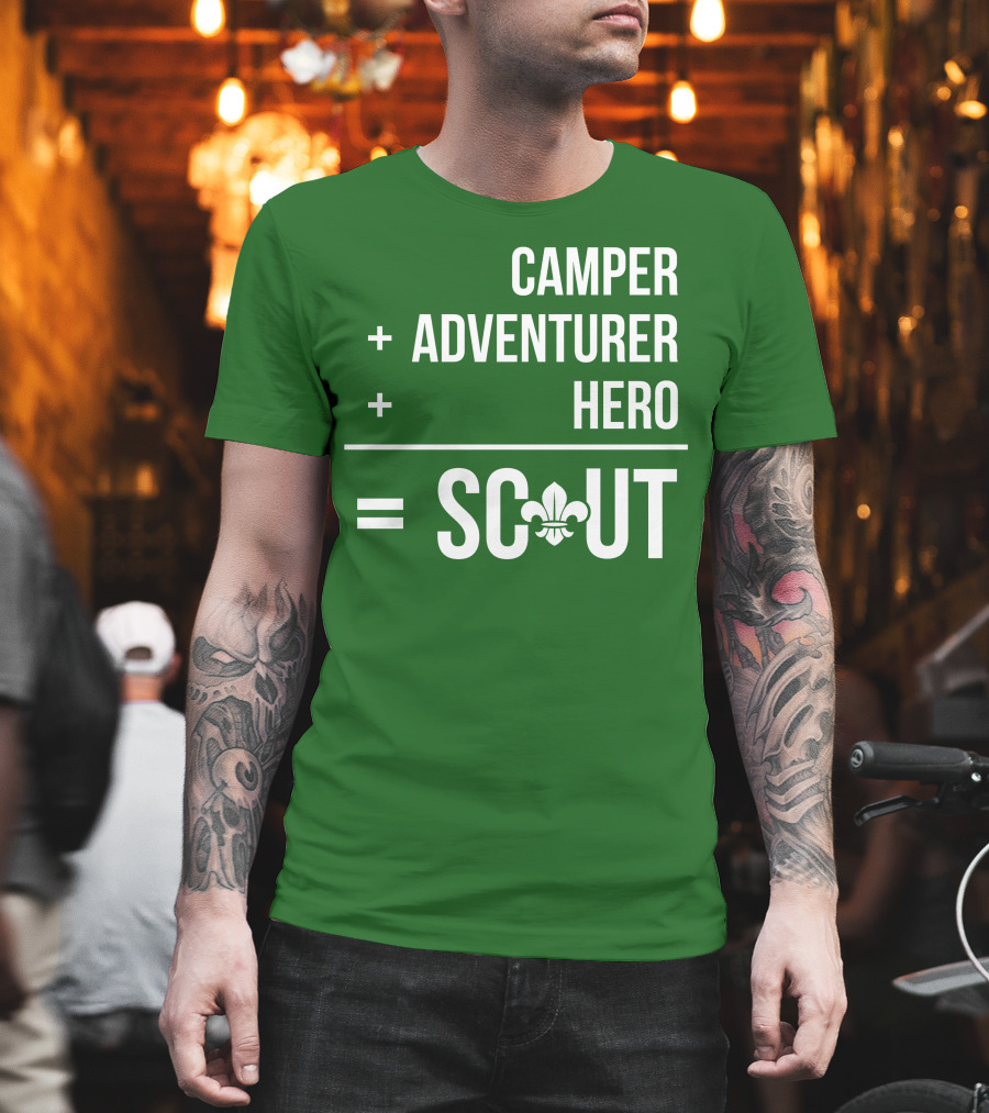 Camper Adventurer Hero Scout Fleur-de-Lis T-Shirt