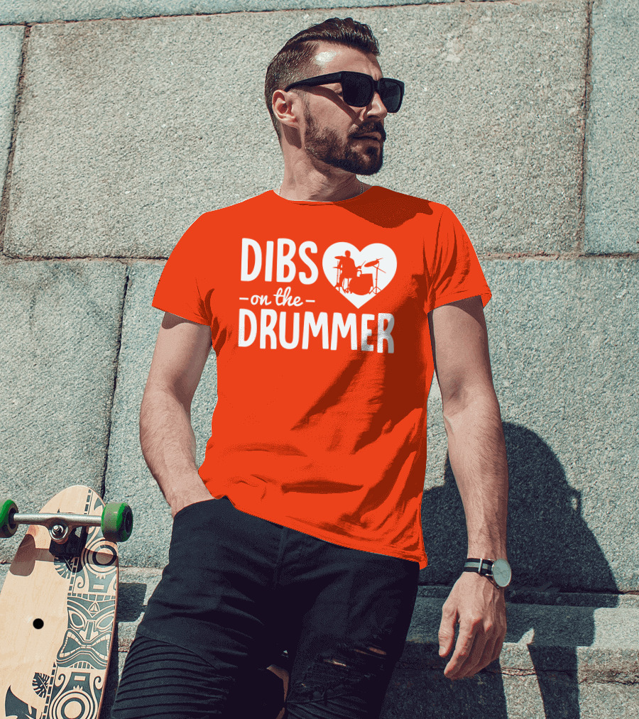 Dibs On The Drummer Heartbeat T-Shirt