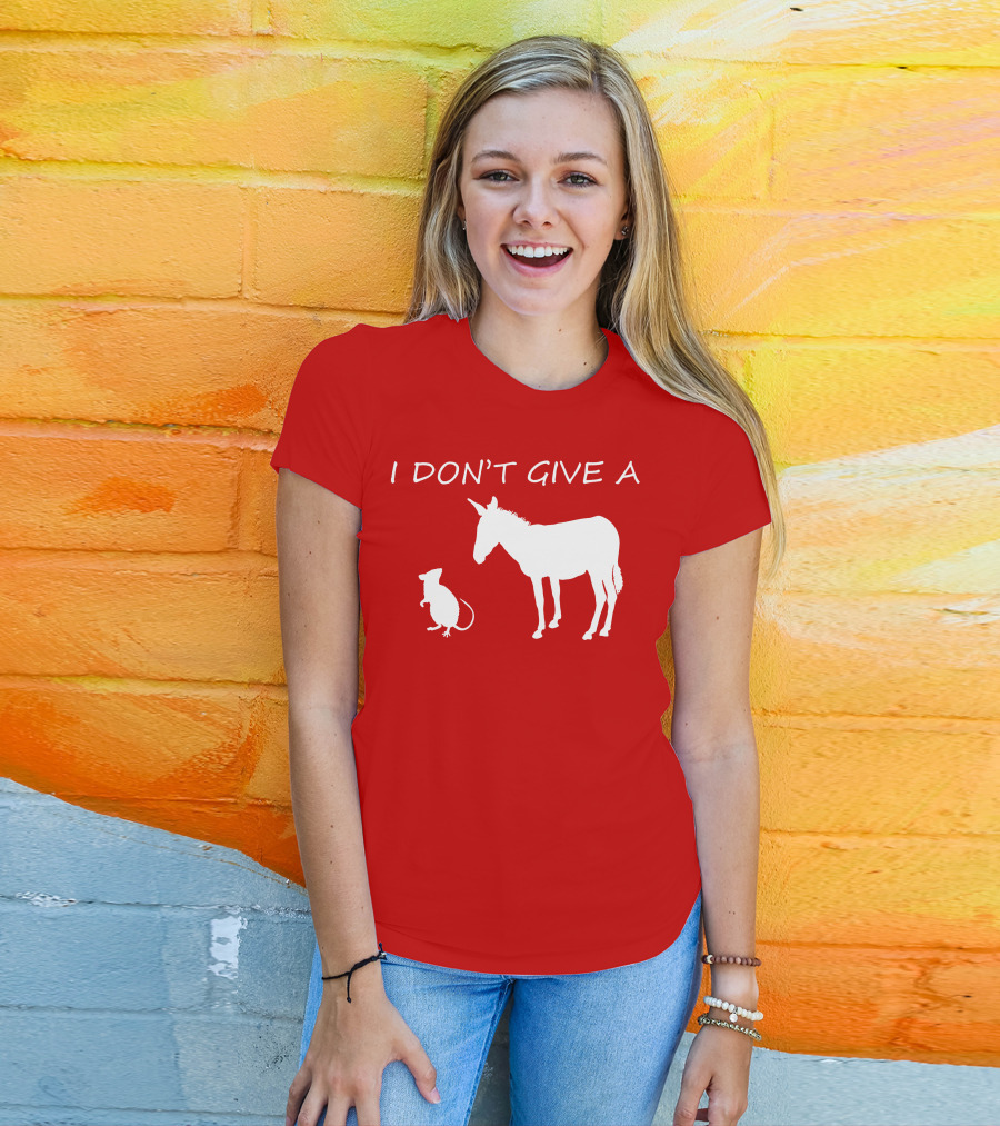 I Don't Give A Rats Ass Donkey And Rat T-Shirt
